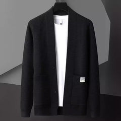 2024 Men's Pocket Printed Casual Loose Cardigan