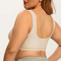 Button Front Sexy Lace Wireless Bra