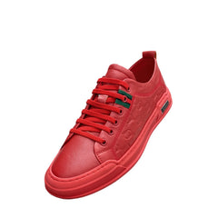 Men's Cowhide Casual Breathable Genuine Leather Sneakers