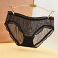 New Sexy Low Waist Seamless Breathable Bow Mesh Color Lace Edge Panties