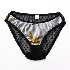 Satin Lace Sexy See-through Briefs