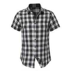 Men's 100% Cotton High Quality Casual Plaid Shirt