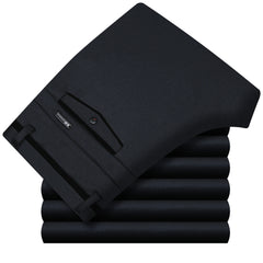 Men's Business Casual High-waist Stretch Straight-leg Versatile Trousers