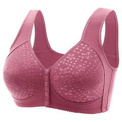 Large size thin front buckle bra without rims lace