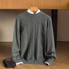 New casual round neck warm thick sweater