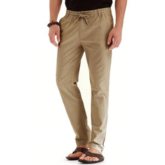 Men's Business Casual Loose Large Size Elastic Waist Cotton Versatile Solid Color Sweatpants
