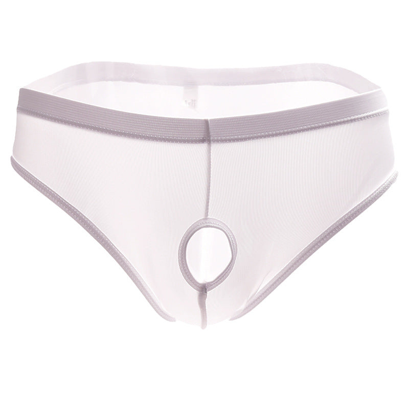 Men's Ice Silk Hollow Hole Sexy Briefs