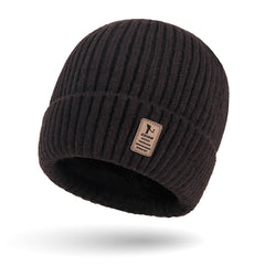 Men's Plus Velvet Thick Warm Ear Protection Knitted Hat