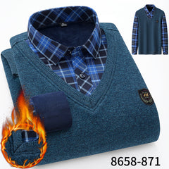 2023 Winter Business Casual Holiday Two Piece Warm Shirts