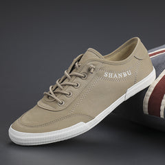 New Men's Breathable Casual Flat Low-top Canvas Sneakers