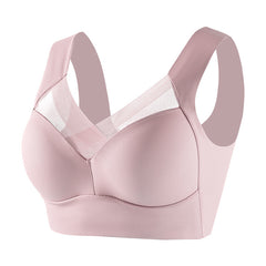 Plus size wireless lace push up bra