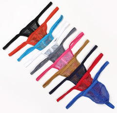 Men's See-through Mesh Pouch Low-rise Thong