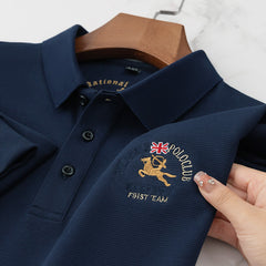 Men's Lapel Business Fashion Embroidered Polo Shirt
