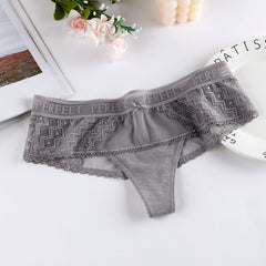 Fashionable and Sexy Lace Breathable Mesh Briefs