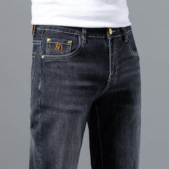 2024 Men's Cotton Stretch High-End Embroidery Jeans