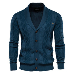 Men's V-neck Knitted Cardigan