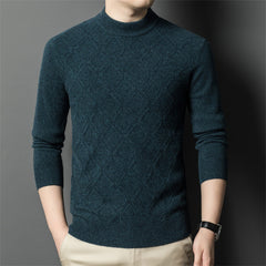 100% pure wool half turtleneck sweater