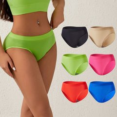 Large Size Low Waist Sexy Solid Color Briefs
