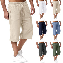 Men's Casual Cotton and Linen Sports Pants