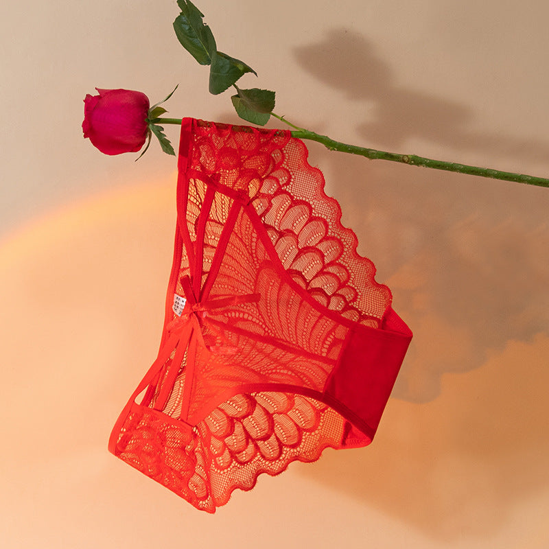 Breathable Skin-friendly Hollow Lace Mesh Panties