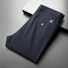 Straight cotton solid color casual pants