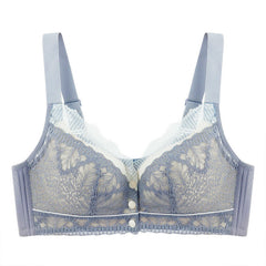 New Exquisite Lace Front Button Adjustable Strap Bra