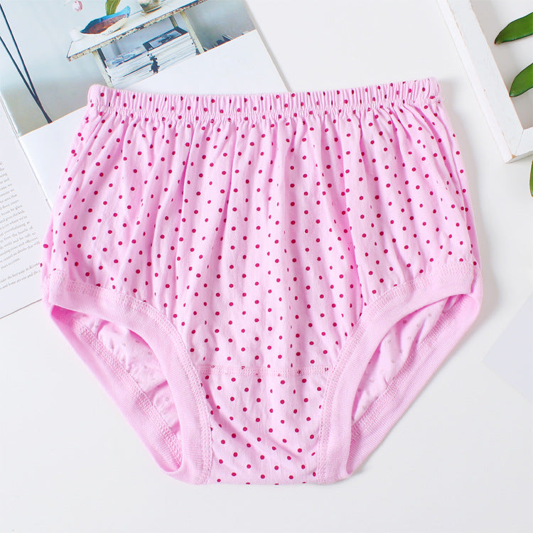 [8 PCS] Women's 100% Cotton Large Size High Waist Briefs