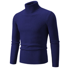 Men's New High Collar Casual Solid Color Sweater