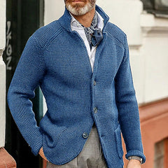 Fashionable casual long-sleeved solid color knitted sweater