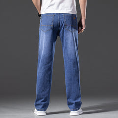 Men's Loose Large Size Stretch Straight Business Casual Jeans