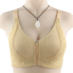 Zip Front Wireless Adjustable Strap Bra