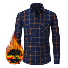 Men's Large Size Casual Warm Shirt
