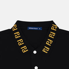 Daily business all-match solid color lapel polo shirt