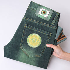 New Stretch Cotton Printed Jeans