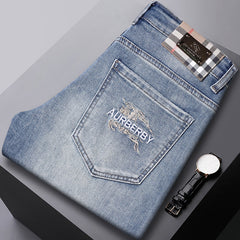 Men's High-end Casual Straight Stretch Cotton Jeans