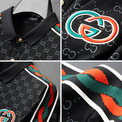 Summer Thin Trendy Printed Lapel Polo Shirt