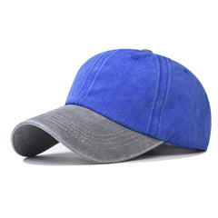 Men's Pure Cotton Patchwork Baseball Cap
