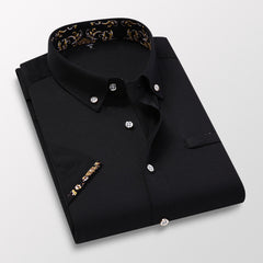 2023 Men's Casual Printed Fashion Business Slim Shirt