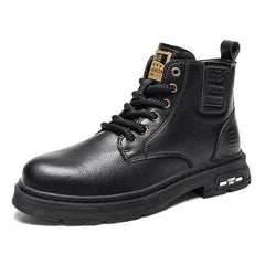 Men's Winter Plush Genuine Leather Martin Boots