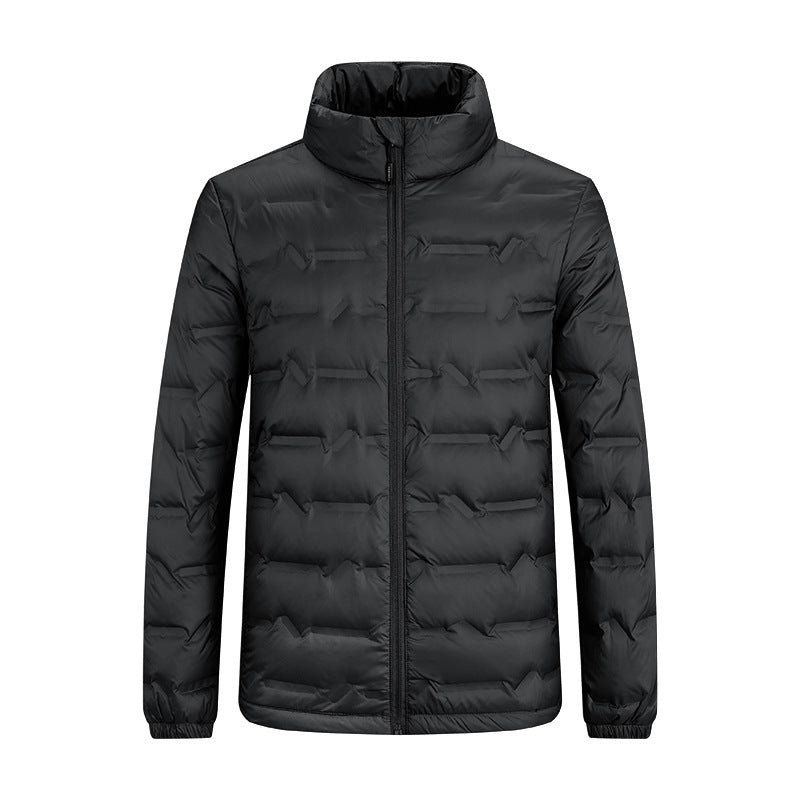 Men's Winter White Duck Down Cold-proof Warm Stand Collar Casual Down Jacket
