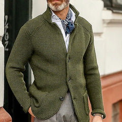 Fashionable casual long-sleeved solid color knitted sweater