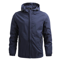 Men's Simple Windproof Parka Jacket