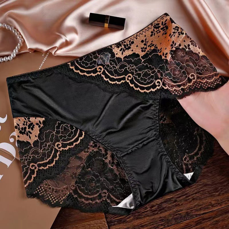 New Arrival Lace Silk Satin Sexy Briefs