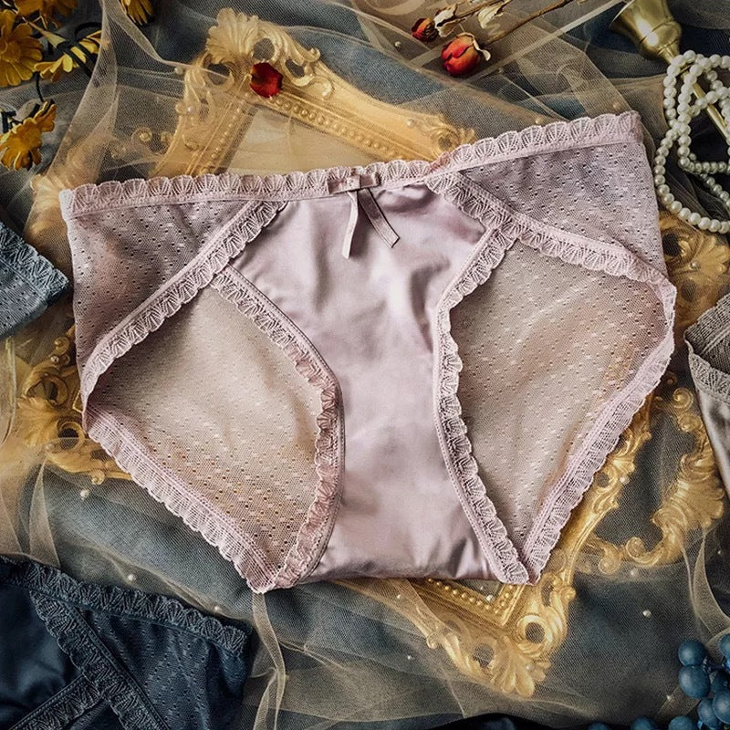 Sexy French lace transparent mesh thin and breathable panties