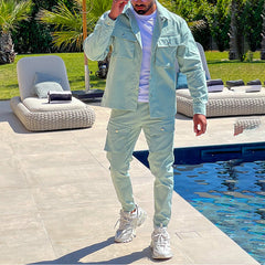 Men's Casual Fashion Slim Sports Suit