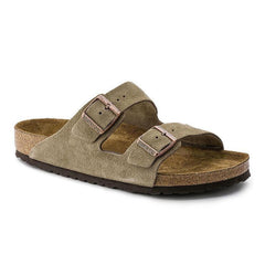 Double-breasted Leather and Cork Sandals