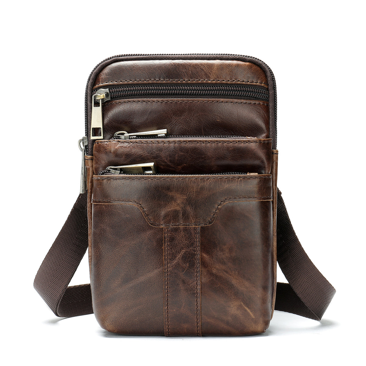 Retro fashion multifunctional cowhide shoulder bag