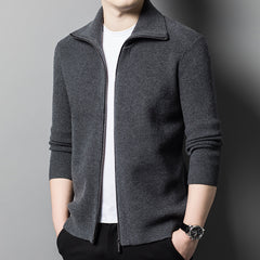 2024 New Men's Wool Zipper Versatile Lapel Casual Jacket