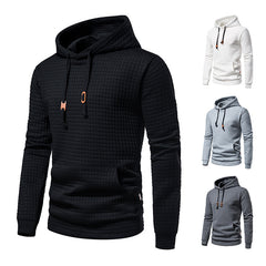 Men's Casual Pullover Jacquard Hooded Jacket