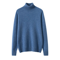 Men's Cashmere Turtleneck Business Casual Wool Knitted Sweater